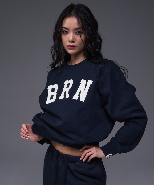 BORN TO WIN（ボーントゥウィン）の「W BRN RELAX FIT SWEATSHIRTS [NAVY]（スウェット・レディース・その他・1/2）」の4枚目の写真