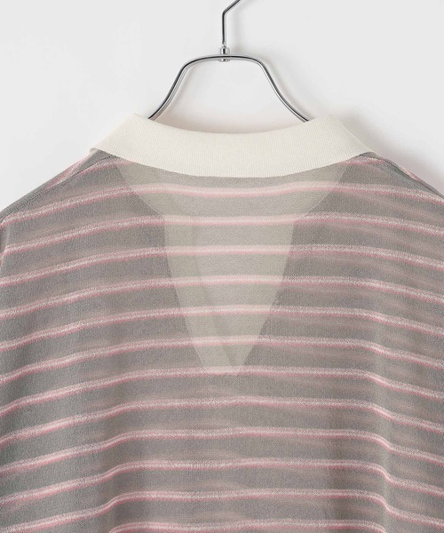 LEPSIM（レプシィム）の「12ゲージシアースキッパーSS　664904（ニット/セーター・レディース・ライトブルー/ブラック/ホワイト×ブラック/グレー系その他・FREE）」の7枚目の写真