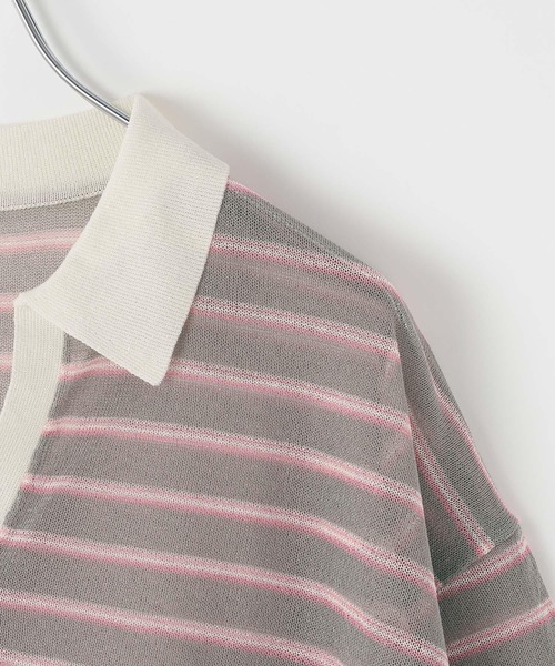 LEPSIM（レプシィム）の「12ゲージシアースキッパーSS　664904（ニット/セーター・レディース・ライトブルー/ブラック/ホワイト×ブラック/グレー系その他・FREE）」の8枚目の写真