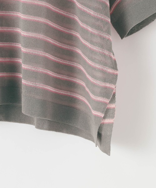 LEPSIM（レプシィム）の「12ゲージシアースキッパーSS　664904（ニット/セーター・レディース・ライトブルー/ブラック/ホワイト×ブラック/グレー系その他・FREE）」の10枚目の写真