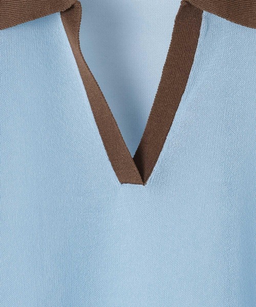 LEPSIM（レプシィム）の「12ゲージシアースキッパーSS　664904（ニット/セーター・レディース・ライトブルー/ブラック/ホワイト×ブラック/グレー系その他・FREE）」の5枚目の写真