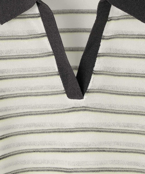 LEPSIM（レプシィム）の「12ゲージシアースキッパーSS　664904（ニット/セーター・レディース・ライトブルー/ブラック/ホワイト×ブラック/グレー系その他・FREE）」の6枚目の写真