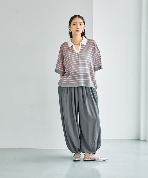LEPSIM（レプシィム）の「12ゲージシアースキッパーSS　664904【KKfashion紹介アイテム】（ニット/セーター・レディース・ライトブルー/ブラック/ホワイト×ブラック/グレー系その他・FREE）」の20枚目の写真