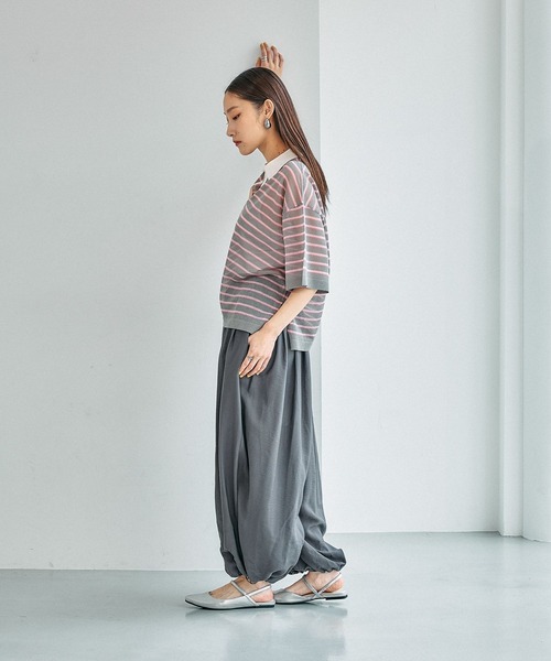 LEPSIM（レプシィム）の「12ゲージシアースキッパーSS　664904【KKfashion紹介アイテム】（ニット/セーター・レディース・ライトブルー/ブラック/ホワイト×ブラック/グレー系その他・FREE）」の21枚目の写真