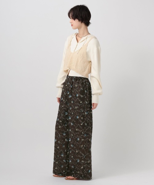 BAYFLOW（ベイフロー）の「[ウエストゴム仕様]カットジャガード柄パンツ（その他パンツ・レディース・ダークブラウン/ブラック・FREE）」の12枚目の写真