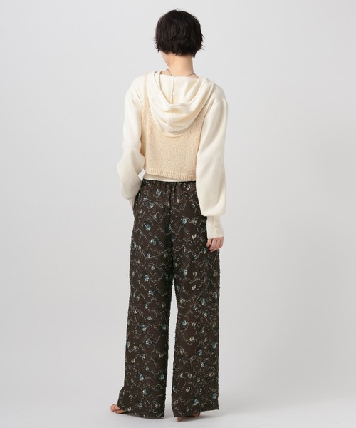 BAYFLOW（ベイフロー）の「[ウエストゴム仕様]カットジャガード柄パンツ（その他パンツ・レディース・ダークブラウン/ブラック・FREE）」の13枚目の写真