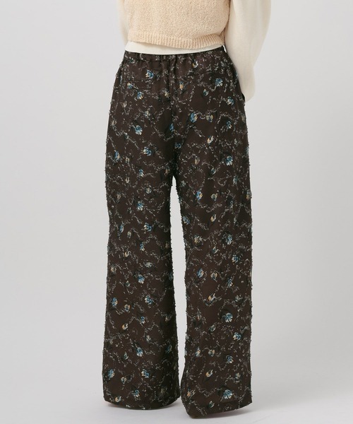 BAYFLOW（ベイフロー）の「[ウエストゴム仕様]カットジャガード柄パンツ（その他パンツ・レディース・ダークブラウン/ブラック・FREE）」の14枚目の写真