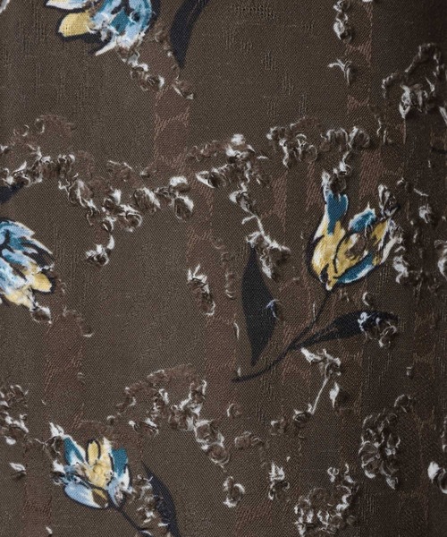 BAYFLOW（ベイフロー）の「[ウエストゴム仕様]カットジャガード柄パンツ（その他パンツ・レディース・ダークブラウン/ブラック・FREE）」の3枚目の写真