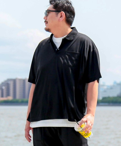 PIMLICO(ピムリコ)の「メッシュ ポロシャツ 半袖 クールタッチ メンズ 大きいサイズ COOL TOUCH DRY シャツ PIMLICO (ピムリコ)(ポロシャツ・メンズ・ホワイト/ダークグレー/ブラック/ネイビー・X1(3L~4L)/X2(4L~5L)/X3(6L~7L)/X4(8L~9L)/X5(9L~10L))」の1枚目の写真