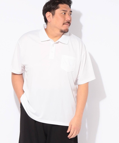 PIMLICO(ピムリコ)の「メッシュ ポロシャツ 半袖 クールタッチ メンズ 大きいサイズ COOL TOUCH DRY シャツ PIMLICO (ピムリコ)(ポロシャツ・メンズ・ホワイト/ダークグレー/ブラック/ネイビー・X1(3L~4L)/X2(4L~5L)/X3(6L~7L)/X4(8L~9L)/X5(9L~10L))」の14枚目の写真
