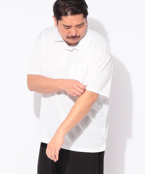 PIMLICO(ピムリコ)の「メッシュ ポロシャツ 半袖 クールタッチ メンズ 大きいサイズ COOL TOUCH DRY シャツ PIMLICO (ピムリコ)(ポロシャツ・メンズ・ホワイト/ダークグレー/ブラック/ネイビー・X1(3L~4L)/X2(4L~5L)/X3(6L~7L)/X4(8L~9L)/X5(9L~10L))」の12枚目の写真