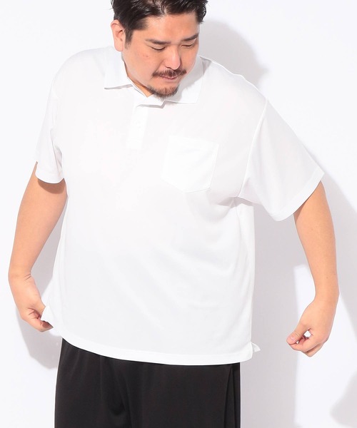 PIMLICO(ピムリコ)の「メッシュ ポロシャツ 半袖 クールタッチ メンズ 大きいサイズ COOL TOUCH DRY シャツ PIMLICO (ピムリコ)(ポロシャツ・メンズ・ホワイト/ダークグレー/ブラック/ネイビー・X1(3L~4L)/X2(4L~5L)/X3(6L~7L)/X4(8L~9L)/X5(9L~10L))」の9枚目の写真