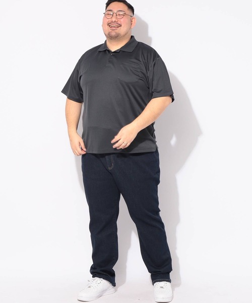 PIMLICO(ピムリコ)の「メッシュ ポロシャツ 半袖 クールタッチ メンズ 大きいサイズ COOL TOUCH DRY シャツ PIMLICO (ピムリコ)(ポロシャツ・メンズ・ホワイト/ダークグレー/ブラック/ネイビー・X1(3L~4L)/X2(4L~5L)/X3(6L~7L)/X4(8L~9L)/X5(9L~10L))」の22枚目の写真
