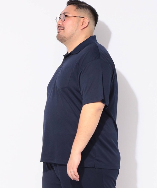 PIMLICO(ピムリコ)の「メッシュ ポロシャツ 半袖 クールタッチ メンズ 大きいサイズ COOL TOUCH DRY シャツ PIMLICO (ピムリコ)(ポロシャツ・メンズ・ホワイト/ダークグレー/ブラック/ネイビー・X1(3L~4L)/X2(4L~5L)/X3(6L~7L)/X4(8L~9L)/X5(9L~10L))」の20枚目の写真