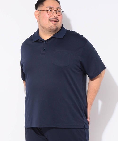 PIMLICO(ピムリコ)の「メッシュ ポロシャツ 半袖 クールタッチ メンズ 大きいサイズ COOL TOUCH DRY シャツ PIMLICO (ピムリコ)(ポロシャツ・メンズ・ホワイト/ダークグレー/ブラック/ネイビー・X1(3L~4L)/X2(4L~5L)/X3(6L~7L)/X4(8L~9L)/X5(9L~10L))」の19枚目の写真