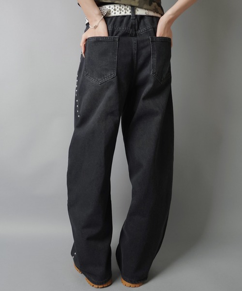 SPINNS（スピンズ）の「サイドスタッズバルーンパンツ/バディガール（その他パンツ・レディース・ブルー/ブラック・ONESIZE）」の6枚目の写真