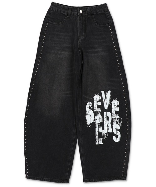 SPINNS（スピンズ）の「サイドスタッズバルーンパンツ/バディガール（その他パンツ・レディース・ブルー/ブラック・ONESIZE）」の12枚目の写真