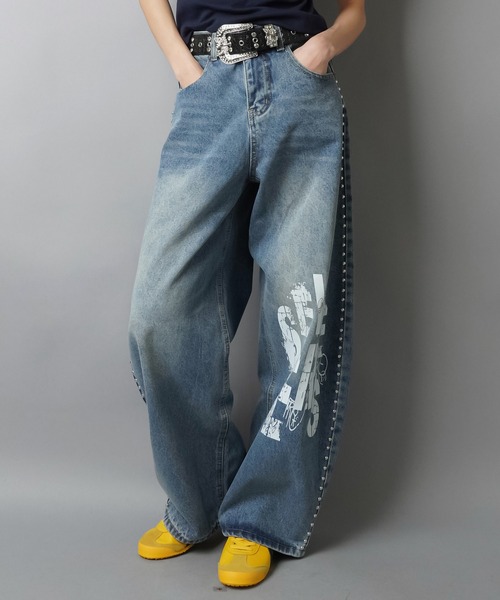SPINNS（スピンズ）の「サイドスタッズバルーンパンツ/バディガール（その他パンツ・レディース・ブルー/ブラック・ONESIZE）」の16枚目の写真