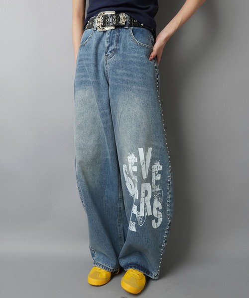 SPINNS（スピンズ）の「サイドスタッズバルーンパンツ/バディガール（その他パンツ・レディース・ブルー/ブラック・ONESIZE）」の17枚目の写真