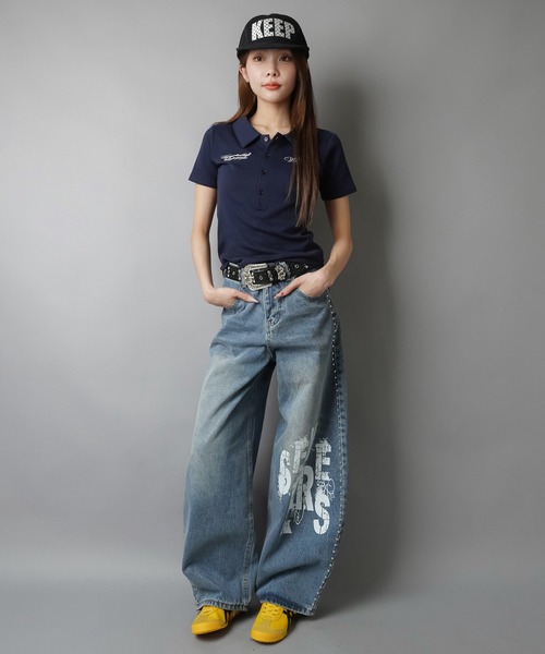 SPINNS（スピンズ）の「サイドスタッズバルーンパンツ/バディガール（その他パンツ・レディース・ブルー/ブラック・ONESIZE）」の18枚目の写真
