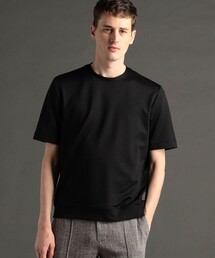 メランジジャカード クルーネックレギュラーフィットTシャツ