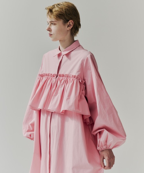 PERNA(ペルナ)の「ペプラムシャツワンピース(ワンピース・レディース・ピンク/ブラック・MEDIUM/LARGE)」の17枚目の写真