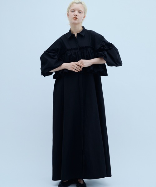 PERNA(ペルナ)の「ペプラムシャツワンピース(ワンピース・レディース・ピンク/ブラック・MEDIUM/LARGE)」の21枚目の写真