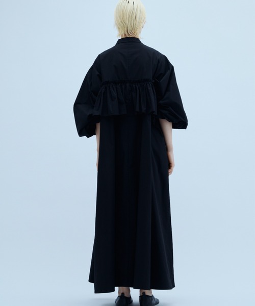 PERNA(ペルナ)の「ペプラムシャツワンピース(ワンピース・レディース・ピンク/ブラック・MEDIUM/LARGE)」の3枚目の写真