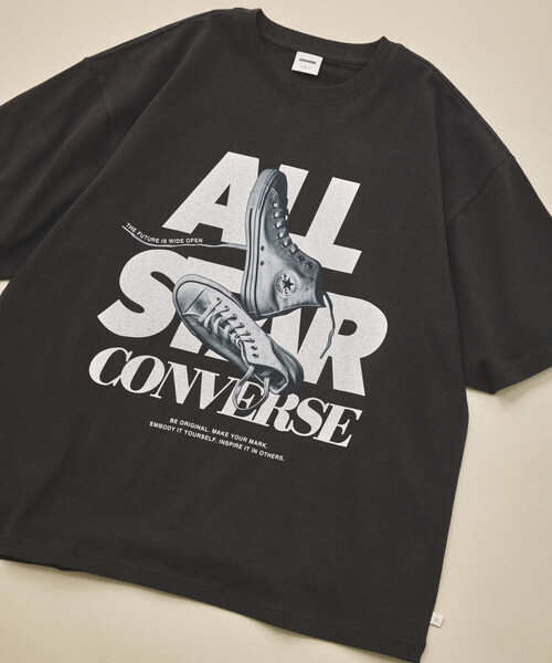 CONVERSE(コンバース)の「CONVERSE/コンバース 別注 ヴィンテージライク フォト TEE(Tシャツ/カットソー・メンズ・ブラック系その他/オフホワイト/チャコールグレー/ブラック/ホワイト系その他/ホワイト・SMALL/LARGE/MEDIUM)」の9枚目の写真
