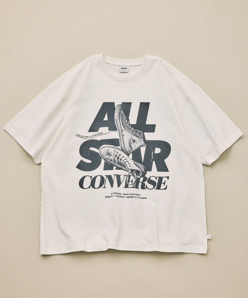 CONVERSE(コンバース)の「CONVERSE/コンバース 別注 ヴィンテージライク フォト TEE(Tシャツ/カットソー・メンズ・ブラック系その他/オフホワイト/チャコールグレー/ブラック/ホワイト系その他/ホワイト・SMALL/LARGE/MEDIUM)」の13枚目の写真