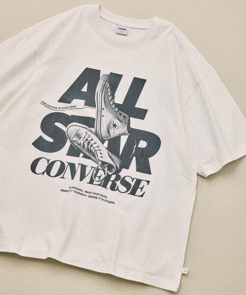 CONVERSE(コンバース)の「CONVERSE/コンバース 別注 ヴィンテージライク フォト TEE(Tシャツ/カットソー・メンズ・ブラック系その他/オフホワイト/チャコールグレー/ブラック/ホワイト系その他/ホワイト・SMALL/LARGE/MEDIUM)」の14枚目の写真