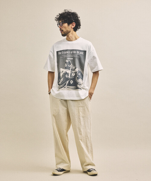 CONVERSE(コンバース)の「CONVERSE/コンバース 別注 ヴィンテージライク フォト TEE(Tシャツ/カットソー・メンズ・ブラック系その他/オフホワイト/チャコールグレー/ブラック/ホワイト系その他/ホワイト・SMALL/LARGE/MEDIUM)」の16枚目の写真