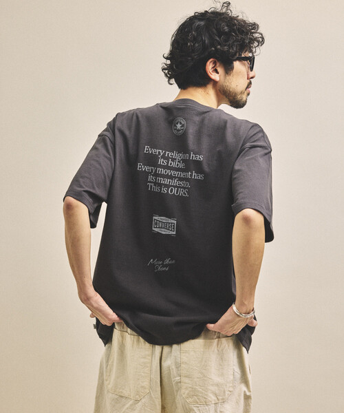 CONVERSE(コンバース)の「CONVERSE/コンバース 別注 ヴィンテージライク フォト TEE(Tシャツ/カットソー・メンズ・ブラック系その他/オフホワイト/チャコールグレー/ブラック/ホワイト系その他/ホワイト・SMALL/LARGE/MEDIUM)」の7枚目の写真