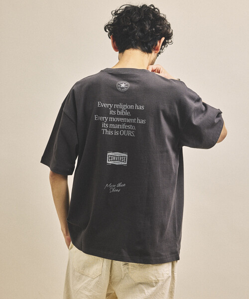 CONVERSE(コンバース)の「CONVERSE/コンバース 別注 ヴィンテージライク フォト TEE(Tシャツ/カットソー・メンズ・ブラック系その他/オフホワイト/チャコールグレー/ブラック/ホワイト系その他/ホワイト・SMALL/LARGE/MEDIUM)」の8枚目の写真