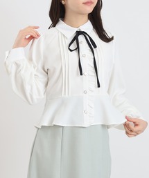 ASTORIA ODIER | ピンタックペプラムブラウス(シャツ/ブラウス)