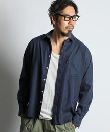 The DUFFER of ST.GEORGE(�U�_�t�@�[�I�u�Z���g�W���[�W)��TENCEL POLYESTER FIBRIL REGULAR COLLAR SHIRT�F���M�����[�J���[�V���c / �e���Z���V���c / �t�B�u�������H / ���N�� / �i�`�������X�g���b�`(�V���c/�u���E�X)