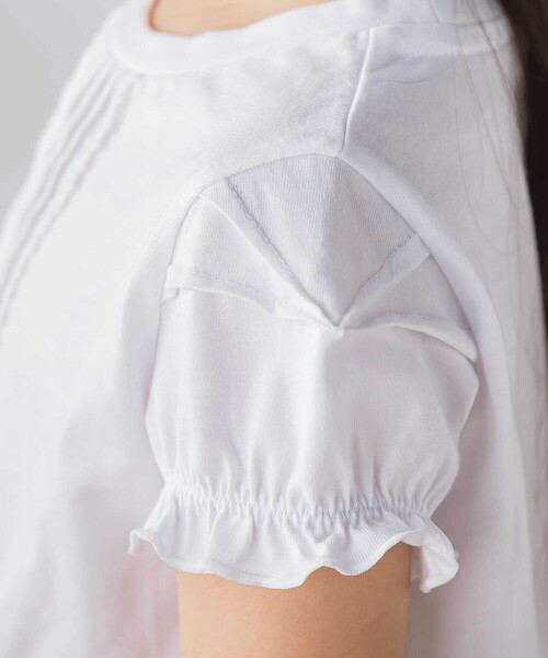 BeBe Petits Pois Vert(ベベプチポワヴェール)の「【店舗限定】レースタックフレア天竺半袖Tシャツ(Tシャツ/カットソー・キッズ・ブラック/ホワイト・130cm/120cm/140cm/110cm/150cm)」の13枚目の写真