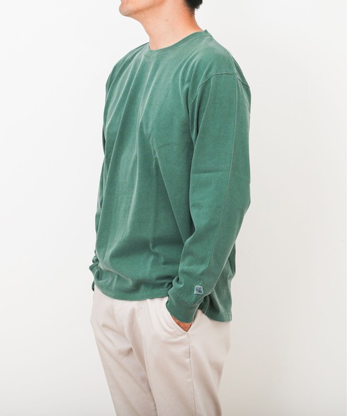 JEMORGAN(ジェーイーモーガン)の「JEMORGAN 16 -天竺 ピグメントL S T(Tシャツ/カットソー・メンズ・ホワイト/グリーン/オレンジ/パープル/ブラック/サックスブルー・L/M/XL)」の14枚目の写真