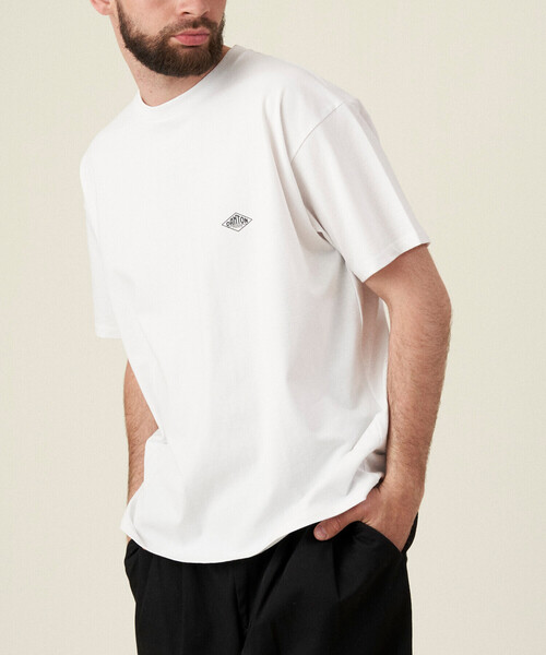 DANTON(ダントン)の「【STORE EXCLUSIVE】Short Sleeve Logo T-Shirt(Tシャツ/カットソー・メンズ・ブラック/アイボリー/オリーブ/ホワイト/ブラウン・M/L/S/XL/XXL)」の6枚目の写真
