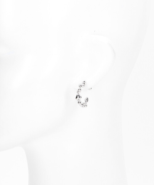 BASICKS(ベイシックス)の「BASICKS/ベイシックス Heart Dropped Earrings / a-AC23 / ハートモチーフ フープピアス(ピアス(両耳用)・レディース・シルバー・ONE SIZE)」の5枚目の写真