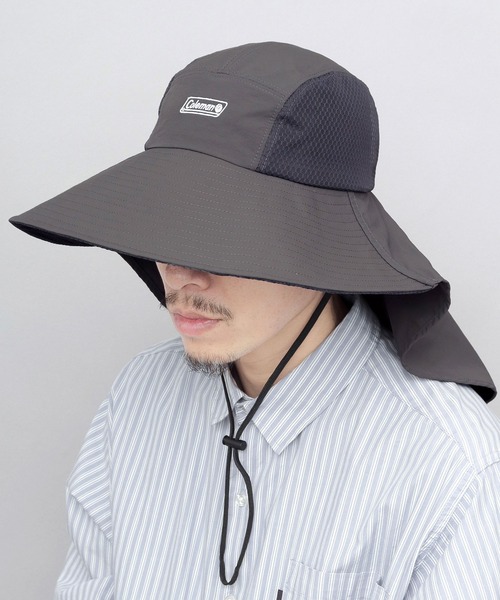 その他 Coleman 撥水ナイロン ロングバイザー メッシュ切替 ジェットハット ビッグ