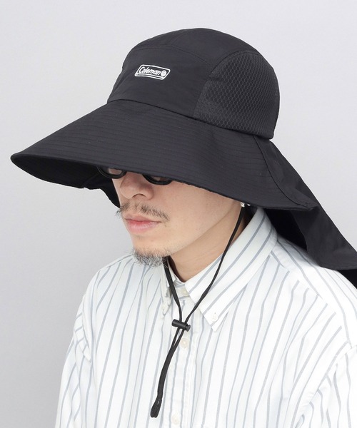 撥水ナイロン ロングバイザー メッシュ切替 ジェットハット ビッグ