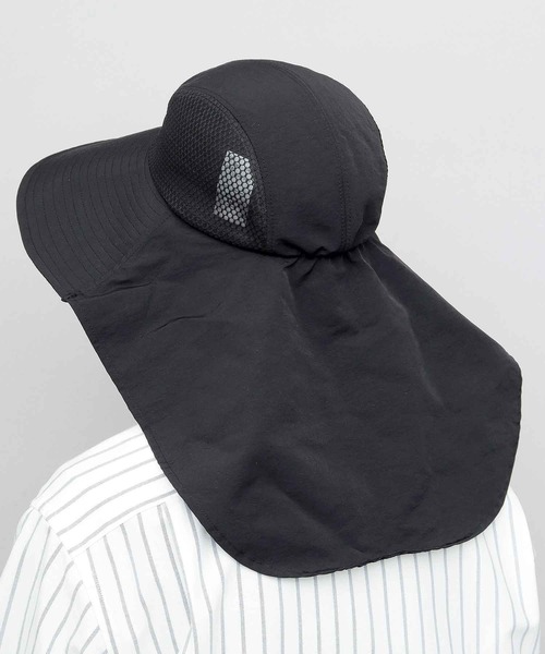 COLEMAN(コールマン)の「撥水ナイロン ロングバイザー メッシュ切替 ジェットハット ビッグサンシェード付き(ハット・メンズ・ブラック/グレー/オフホワイト・FREE)」の11枚目の写真