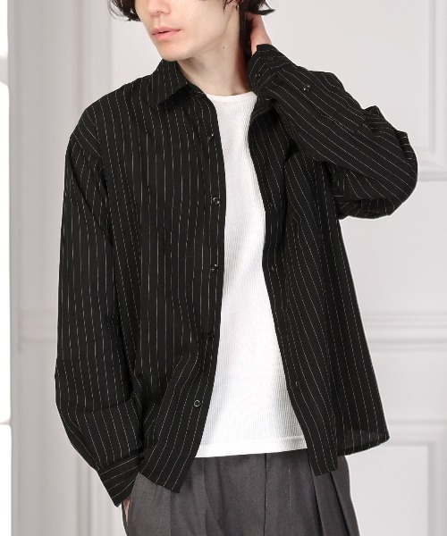 LUXSTYLE(ラグスタイル)の「先染め長袖シャツ(シャツ/ブラウス・メンズ・チェック/ストライプ・XL/M/L)」の2枚目の写真