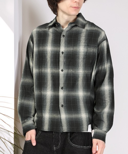 LUXSTYLE(ラグスタイル)の「先染め長袖シャツ(シャツ/ブラウス・メンズ・チェック/ストライプ・XL/M/L)」の1枚目の写真