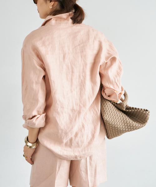 Deuxieme Classe（ドゥーズィエムクラス）の「*OGLINEN シャツ（シャツ/ブラウス・レディース・バーガンディー・FREE）」の7枚目の写真