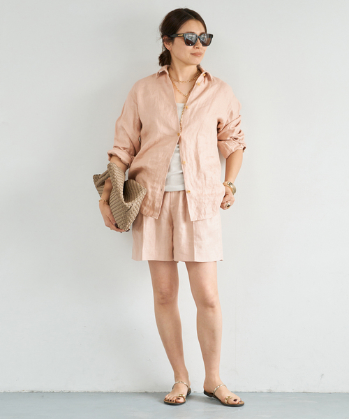 Deuxieme Classe（ドゥーズィエムクラス）の「*OGLINEN シャツ（シャツ/ブラウス・レディース・バーガンディー・FREE）」の8枚目の写真