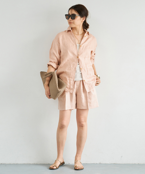 Deuxieme Classe（ドゥーズィエムクラス）の「*OGLINEN シャツ（シャツ/ブラウス・レディース・バーガンディー・FREE）」の9枚目の写真