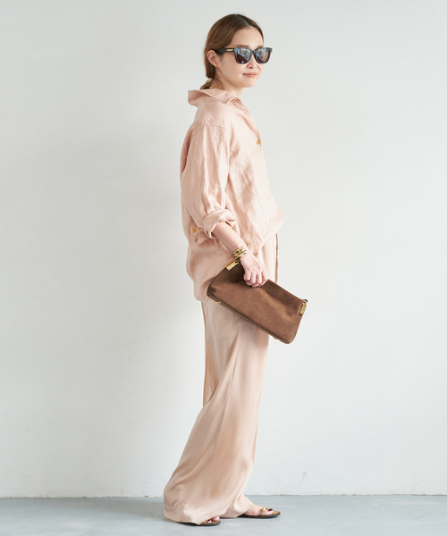 Deuxieme Classe(ドゥーズィエムクラス)の「*OGLINEN シャツ(シャツ/ブラウス・レディース・バーガンディー/ホワイト/アイボリー・FREE)」の11枚目の写真