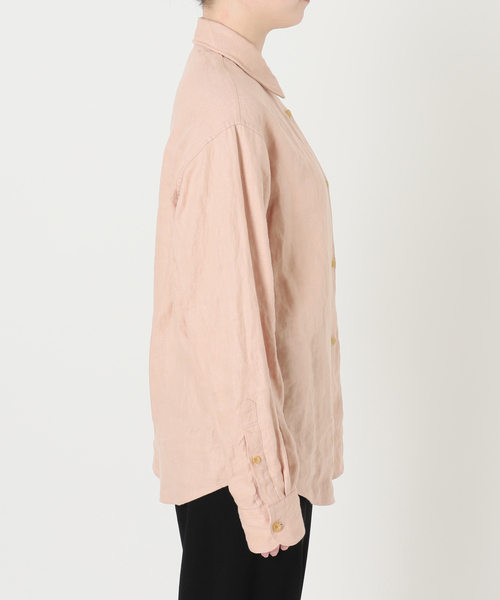 美品▲Deuxieme Classe // ワイドシャツ▲ピンクベージュ OGLINEN シャツ（シャツ/ブラウス）｜Deuxieme Classe（ドゥーズィエム